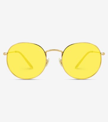 Picture of Gold Yellow Solid Full Rim Round