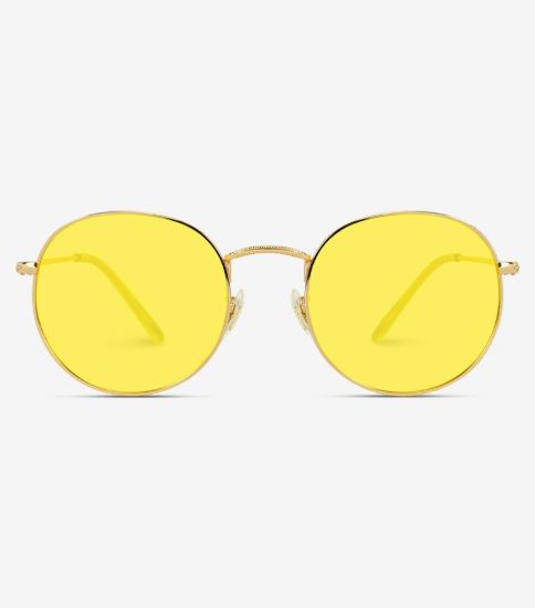 Picture of Gold Yellow Solid Full Rim Round