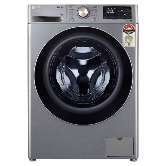 Picture of LG 10 Kg Front Loading Fully Automatic Washing Machine, FHP1410Z7P, Platinum Silver