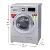 Picture of LG 8 Kg Front Fully Automatic Washing Machine with 6 Motion Control Technology, FHM1208ZDL